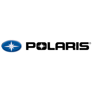 A polaris logo with a star on it on a white background.