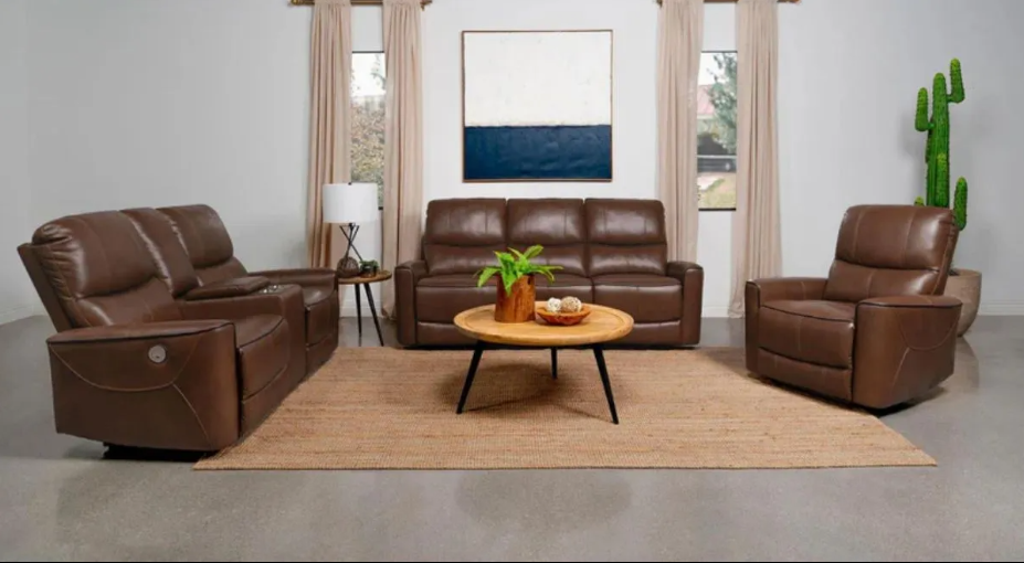 A living room filled with furniture and a coffee table.
