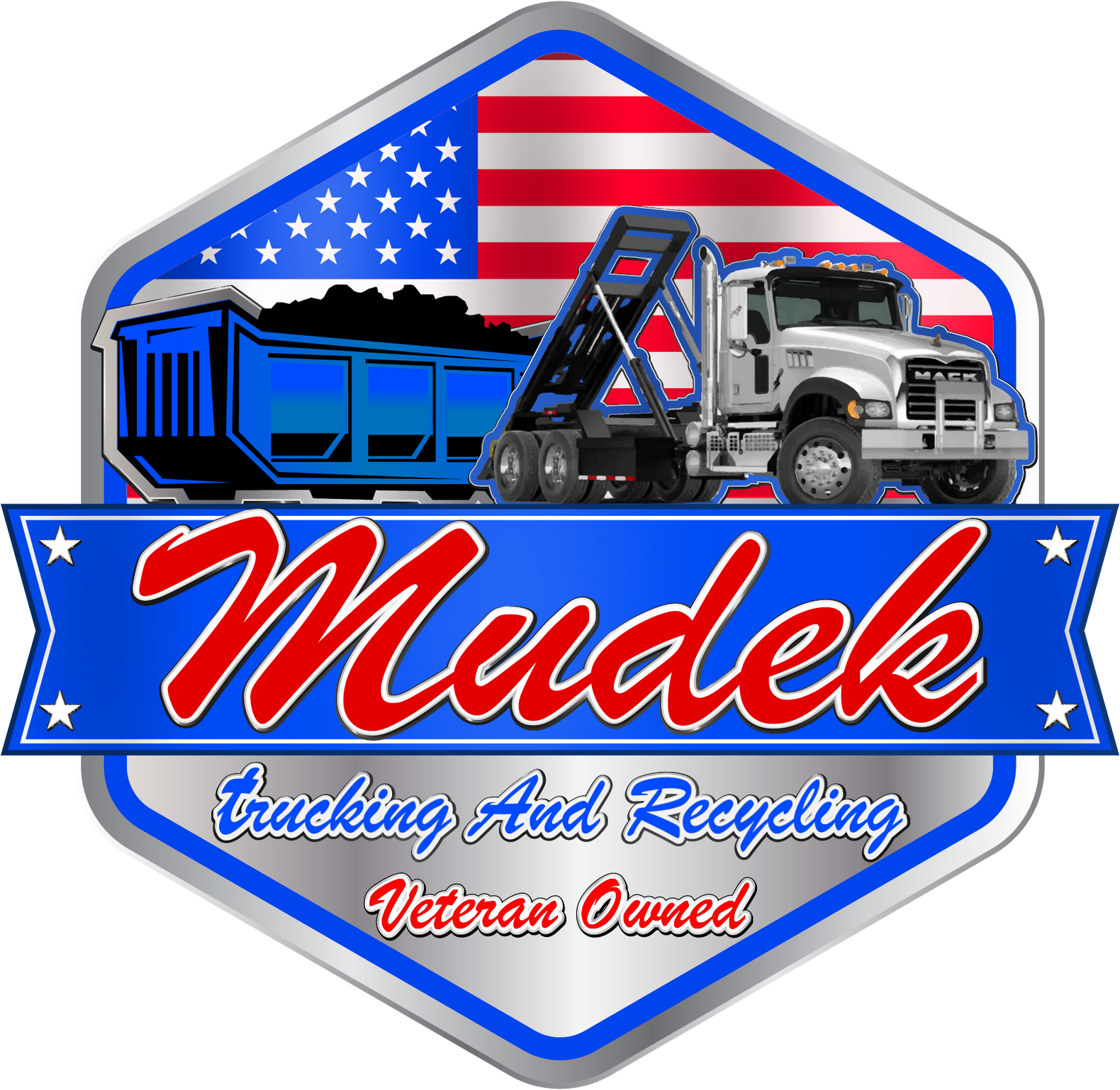 Mudek Trucking and J & J Recycling - Logo