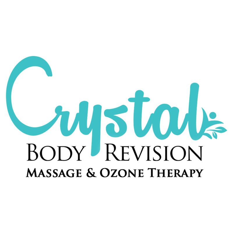 Crystal Body Revision logo in turquoise and black for massage and ozone therapy