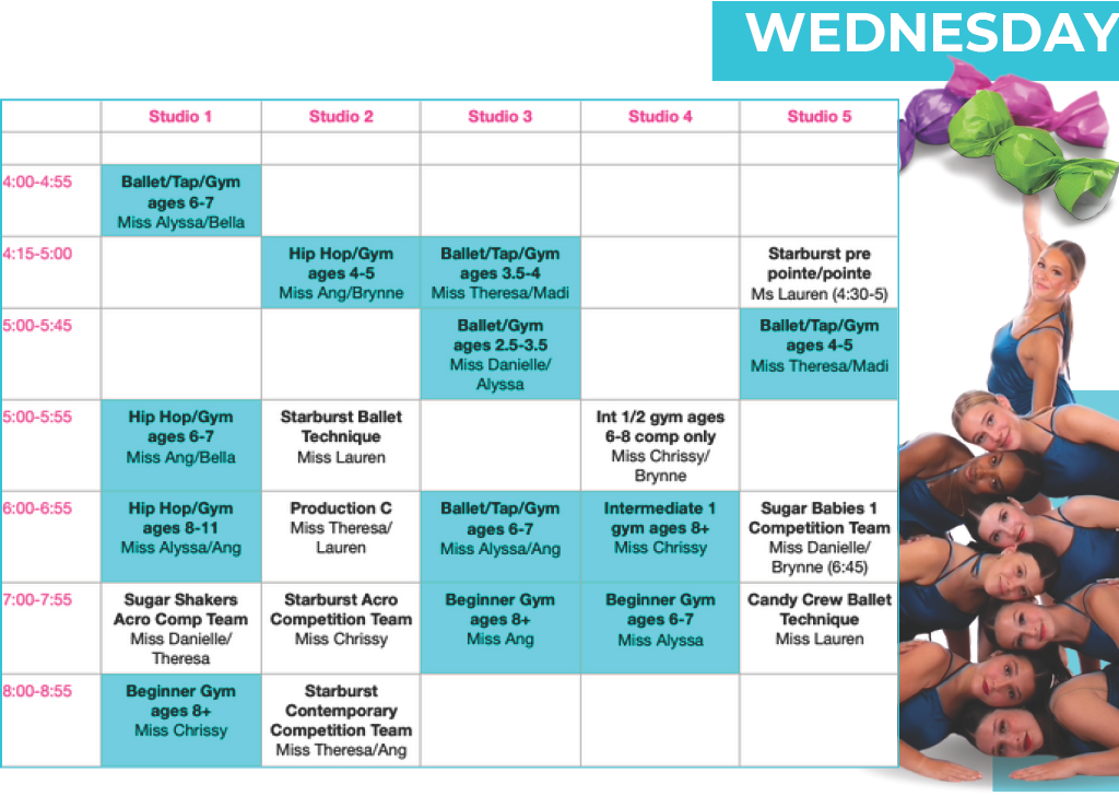 2024-2025 Wednesday Calendar