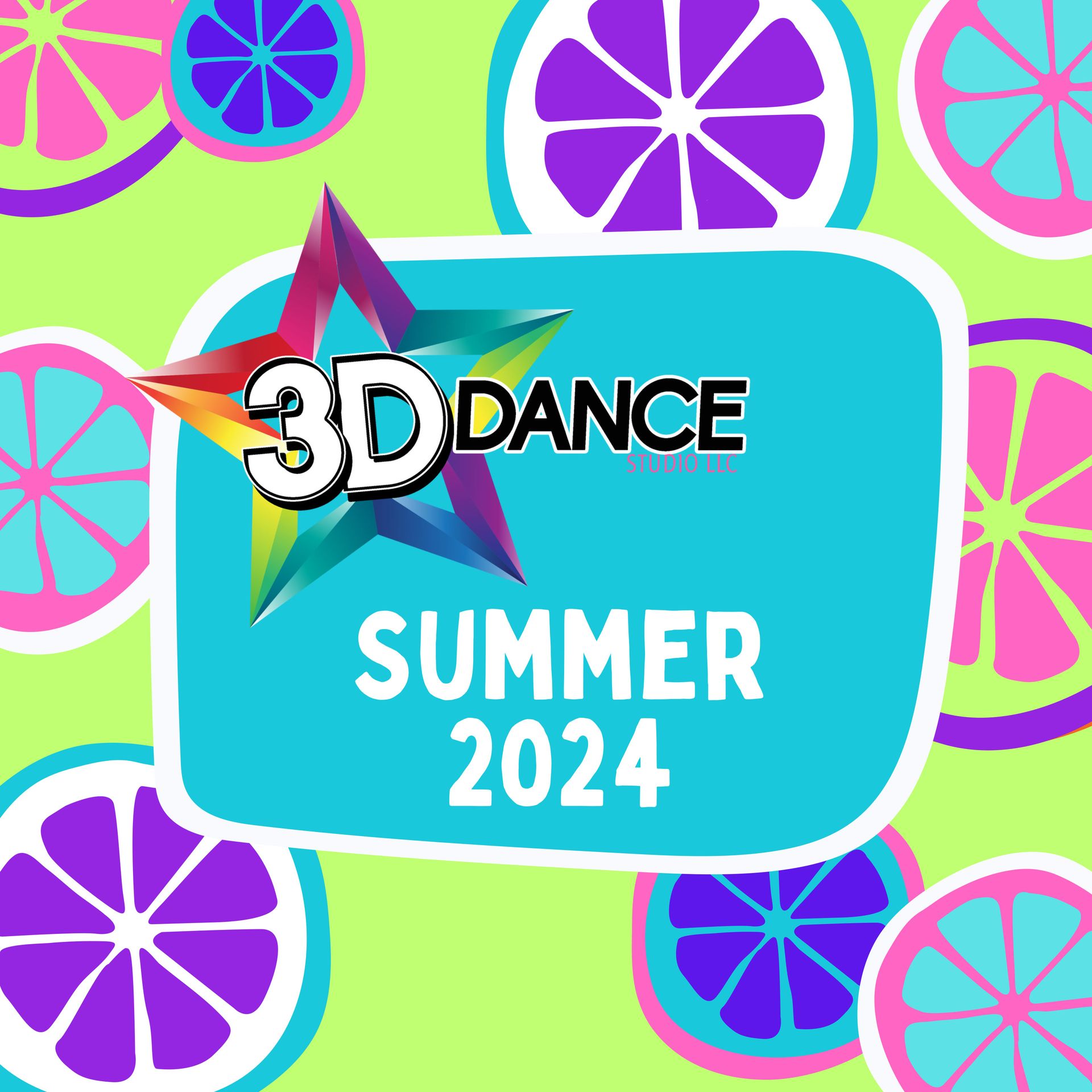 A poster for 3d dance summer 2024