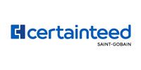 CertainTeed Saint-Gobain logo in blue and black on white background