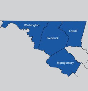 East Coast Doors service area map