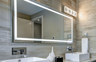 Residential bathroom mirror