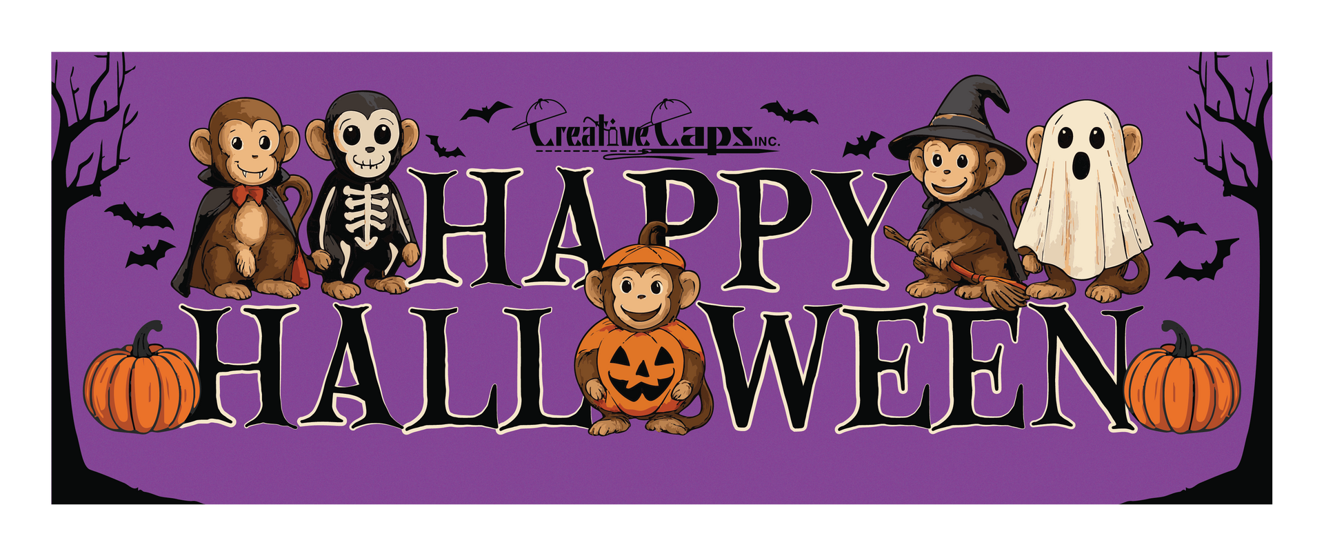 A banner for Creative Caps Inc. in Benson NC