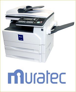 Muratec machine and Muratec logo