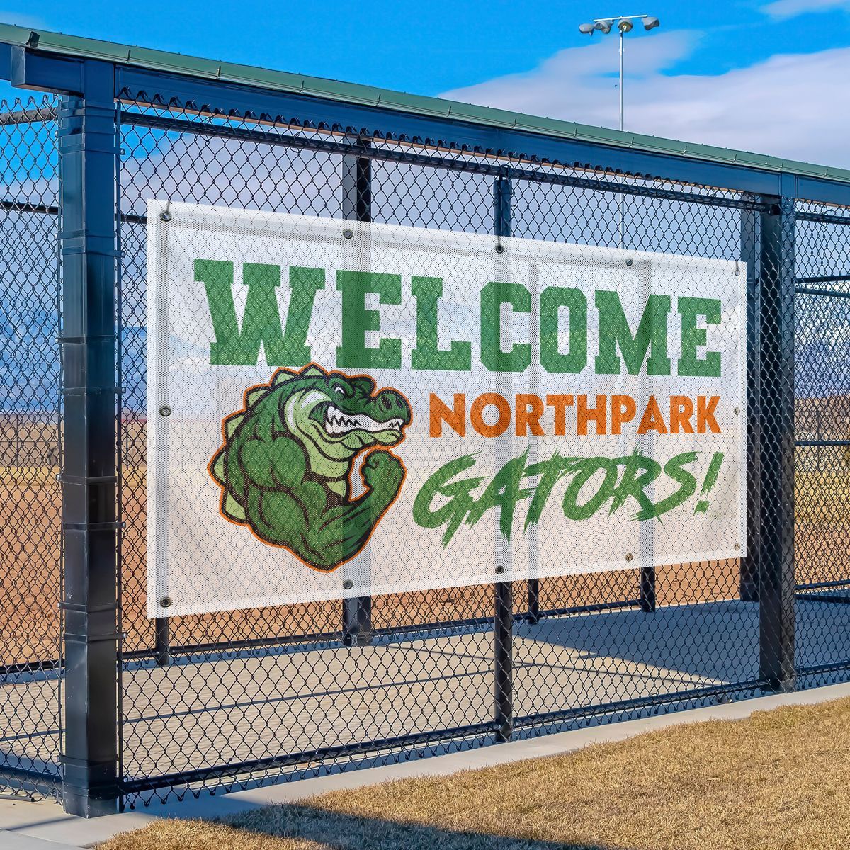 Welcome Northpark Gators mesh banner