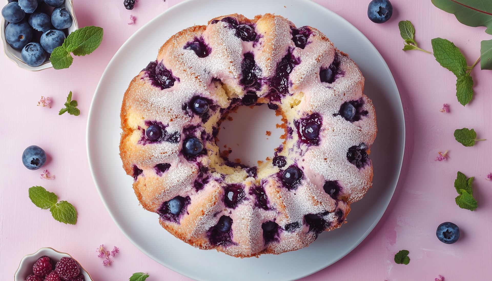 Lemon Blueberry Bunny Bundt