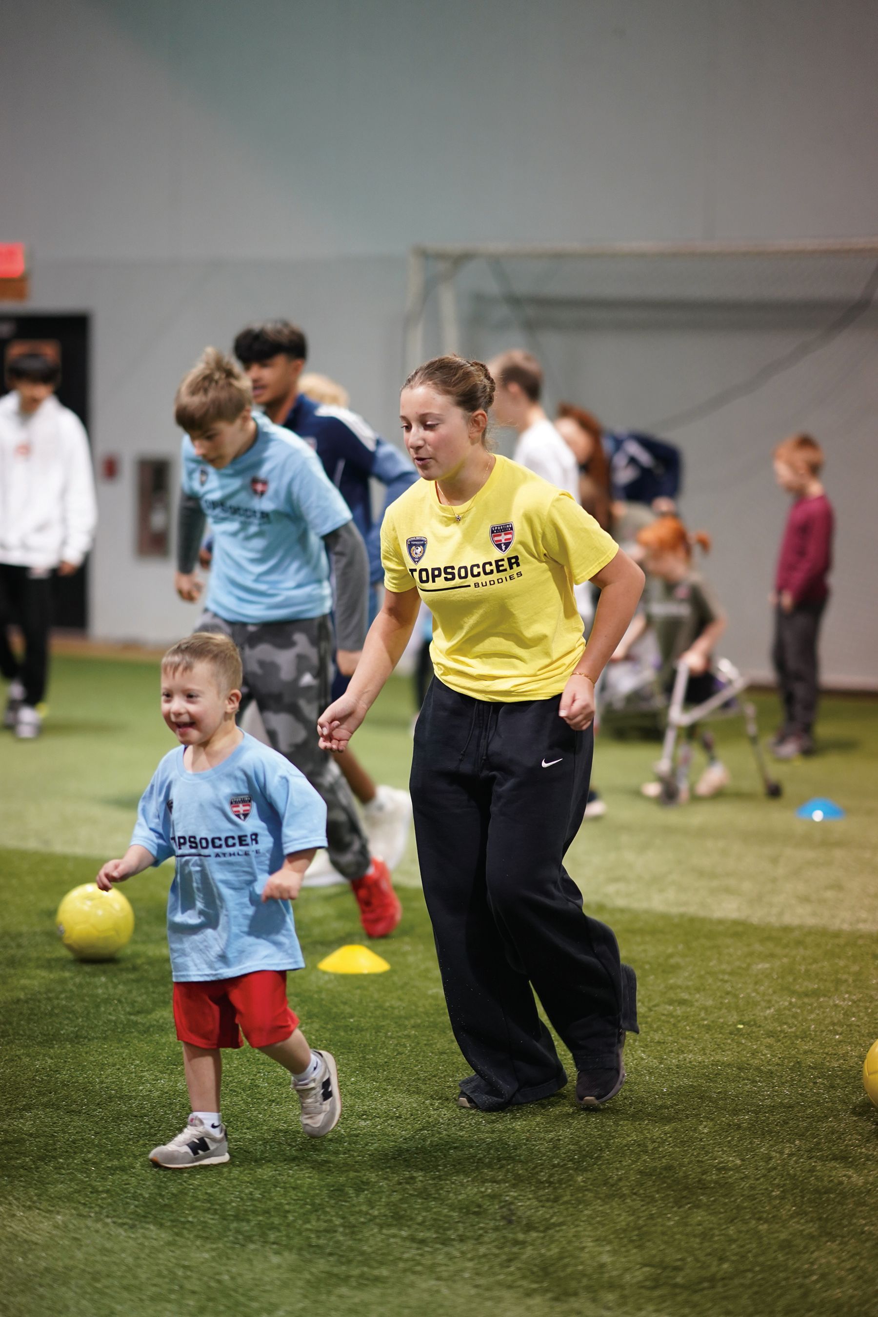 At TOPSoccer, all coaches and buddies are trained in adaptive activities.