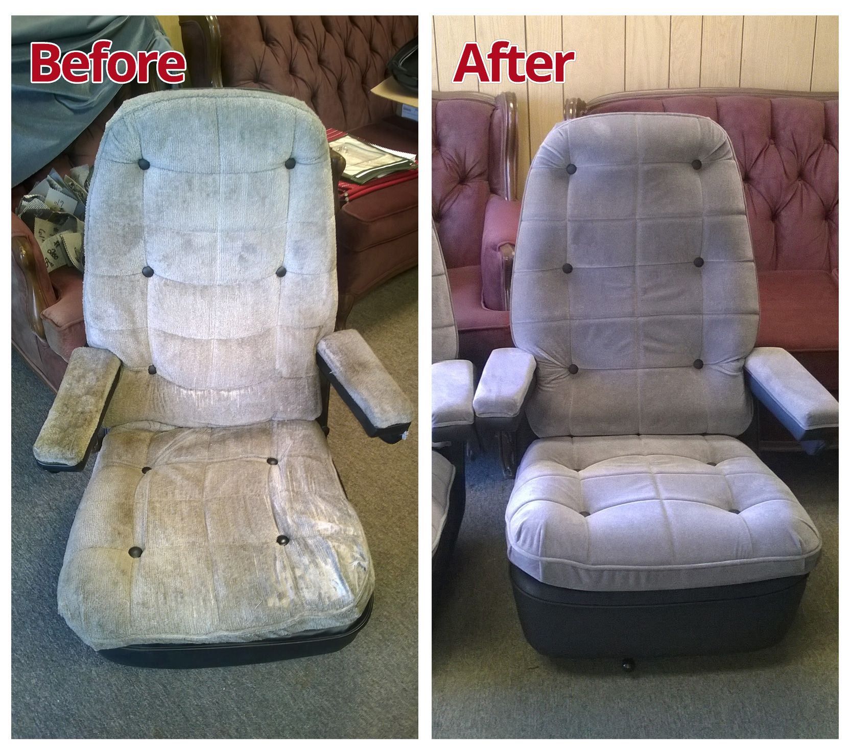 before and after chair