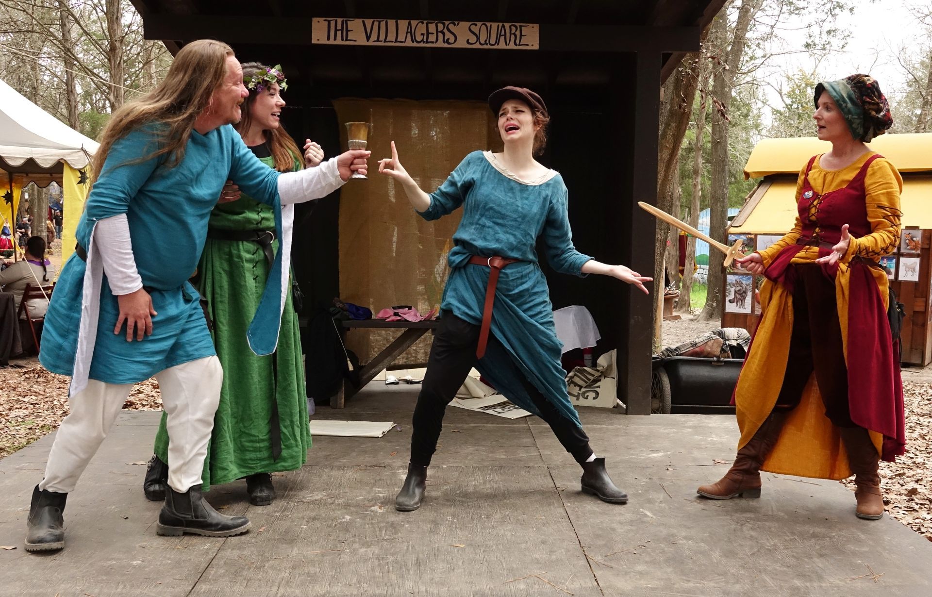 The Court Imposters giving a performance at Sherwood.