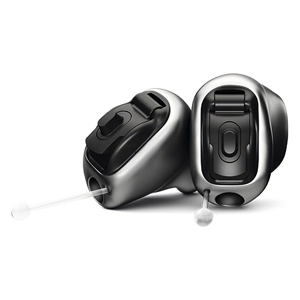 a pair of hearing aids on a white background