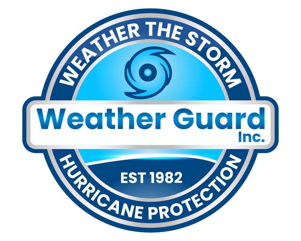 Logo of "WEATHER GUARD INC." in blue and red text.