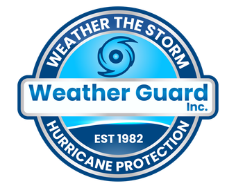 Logo of "WEATHER GUARD INC." in blue and red text.