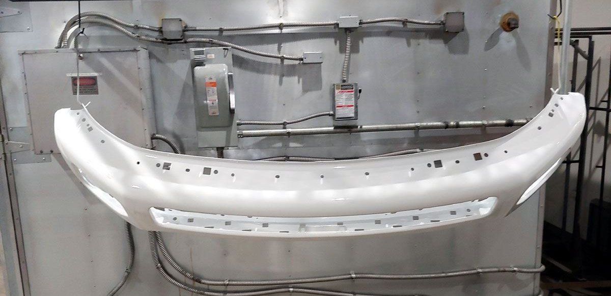 Powder coating for vehicle parts