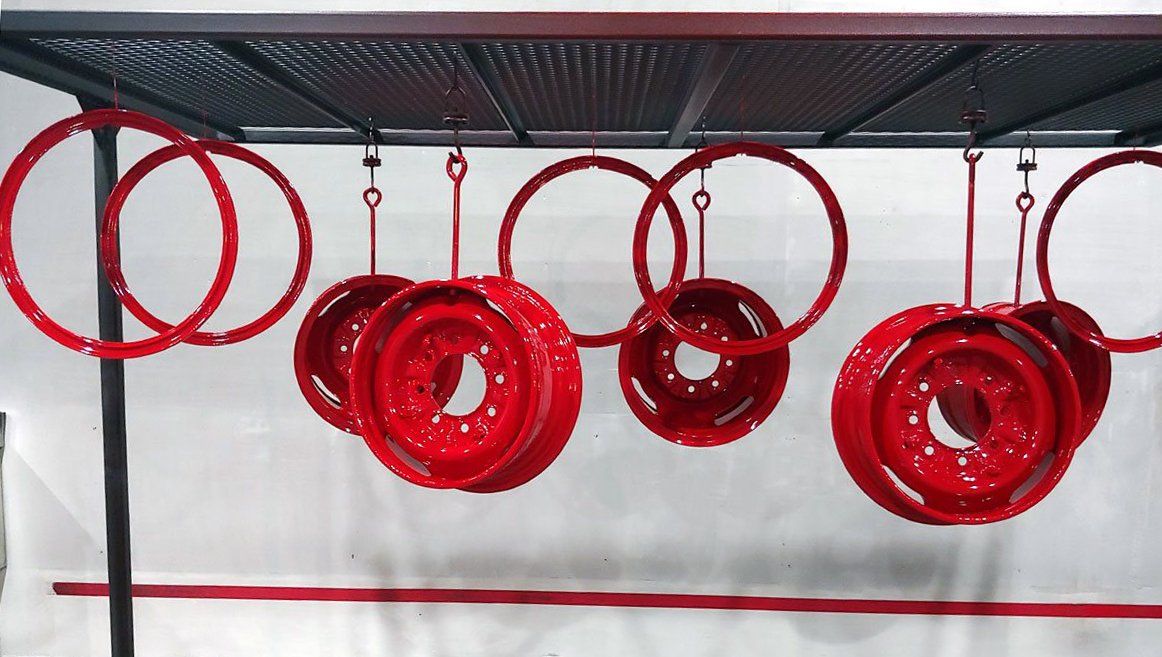 Powder coating for vehicle parts