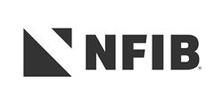 NFIB logo: Black square and chevron next to the letters 