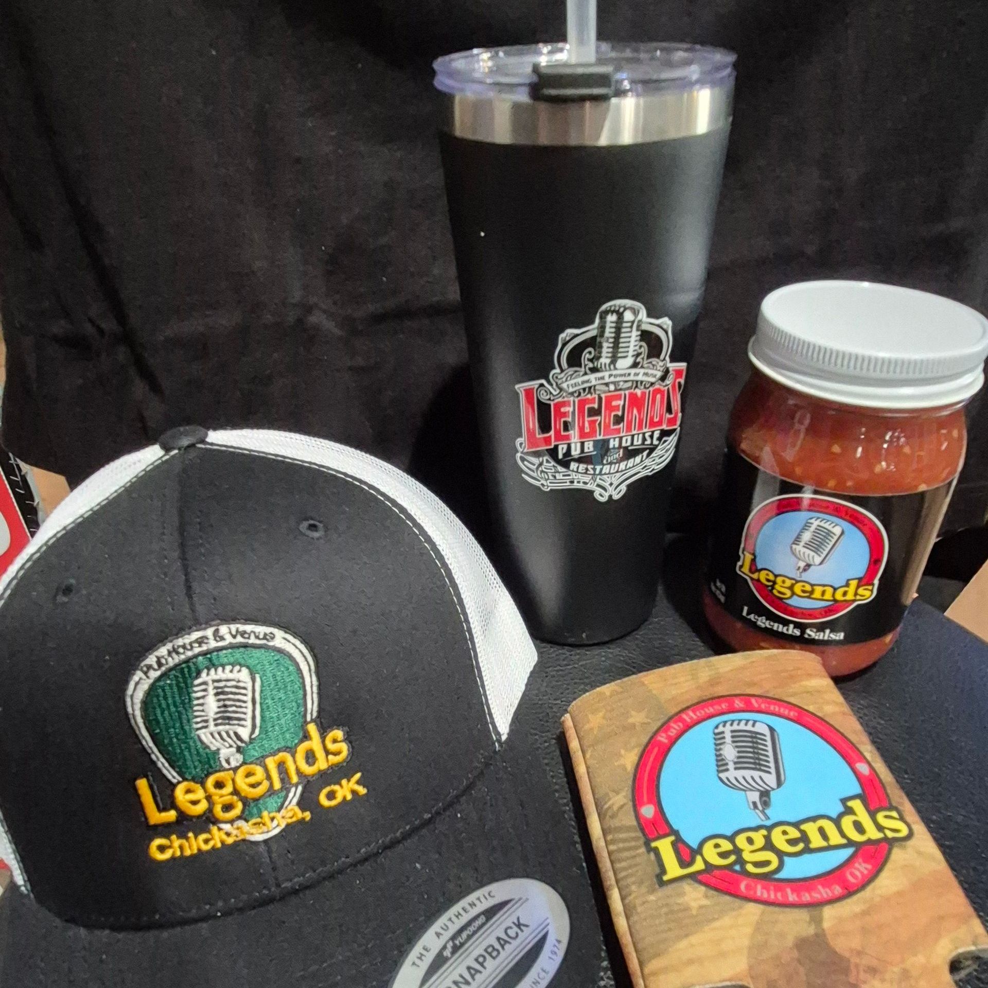 A black hat that says legends on it