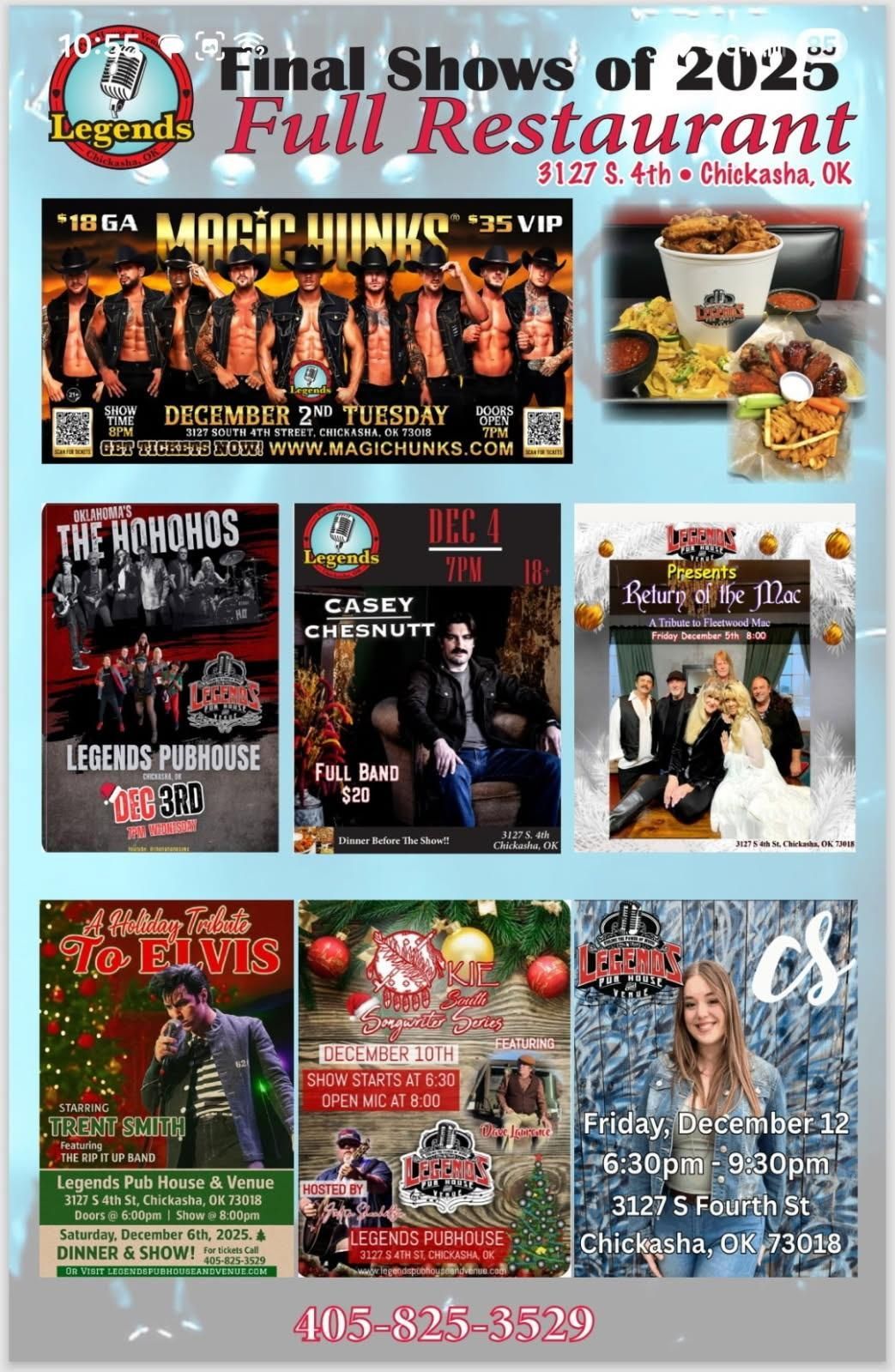 Final shows of 2025 flyer