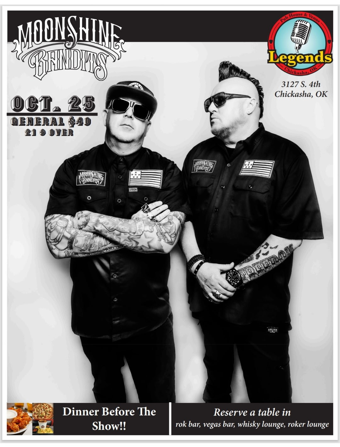 A poster for a the moonshine bandits