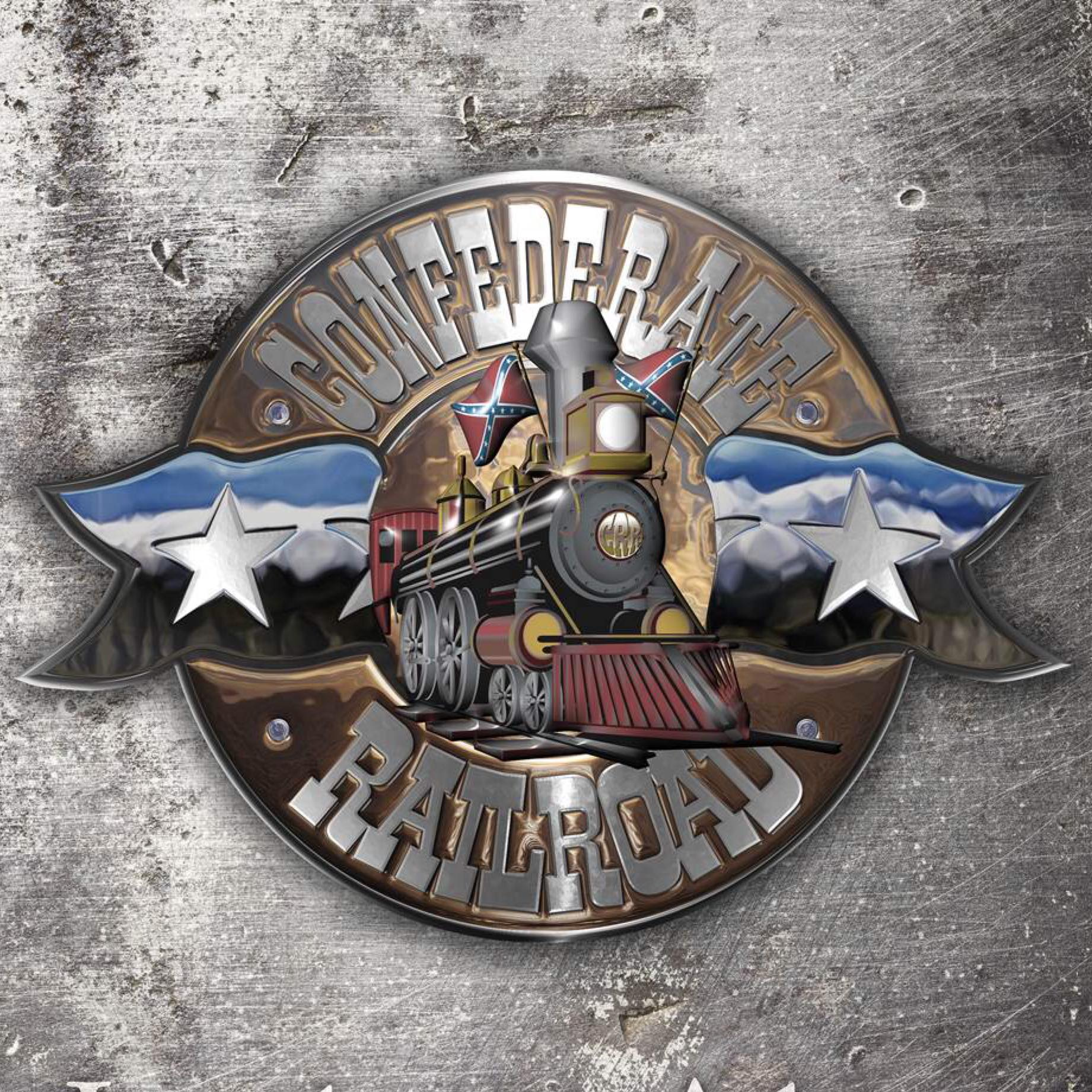 A logo for the southeastern railroad with a train on it