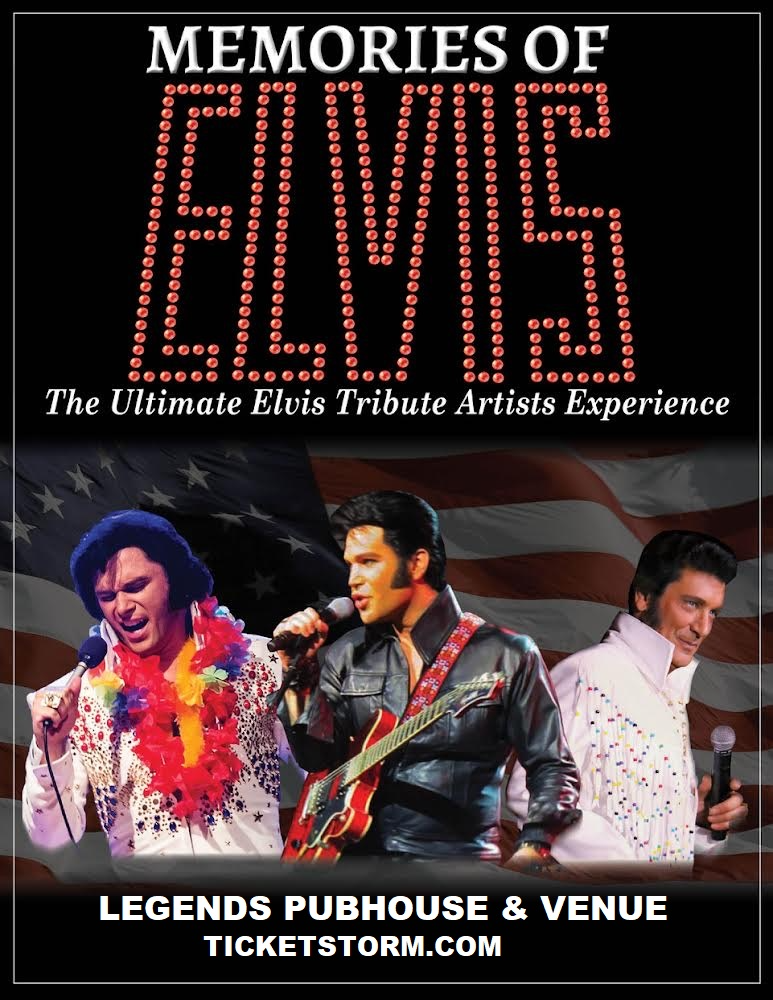 A poster for memories of elvis the ultimate elvis tribute artists experience