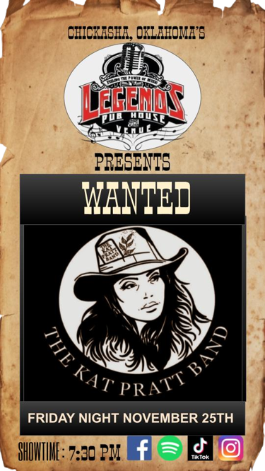 A wanted poster for the kat pratt band