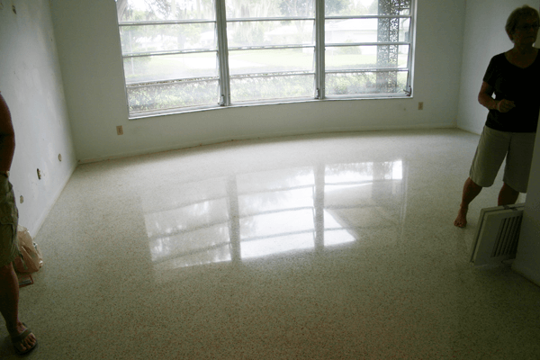 Terrazzo flooring