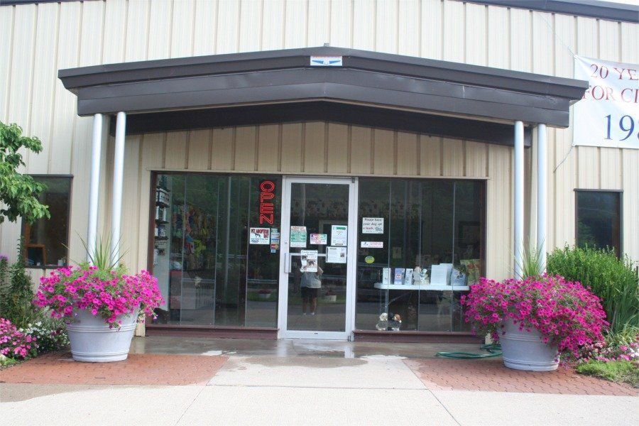 A building with a sign that says 19 on it