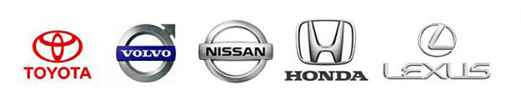 Logos Toyota, Volvo, Nissan, Honda, Lexus