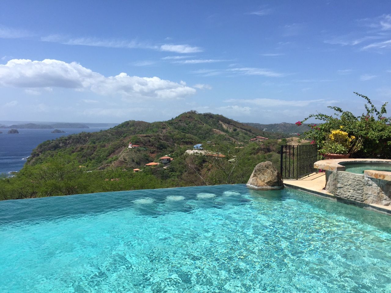 Mountain view from a pool