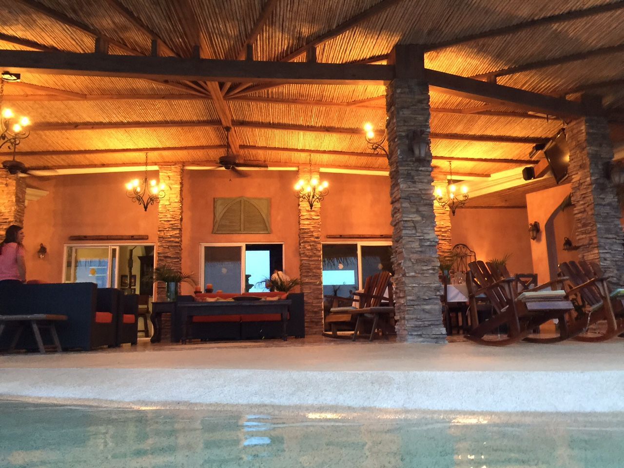 Dining area by the pool side