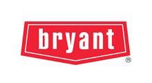 Bryant logo: Red hexagon with white outline, 