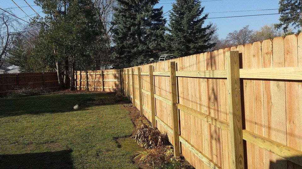 Wood fence