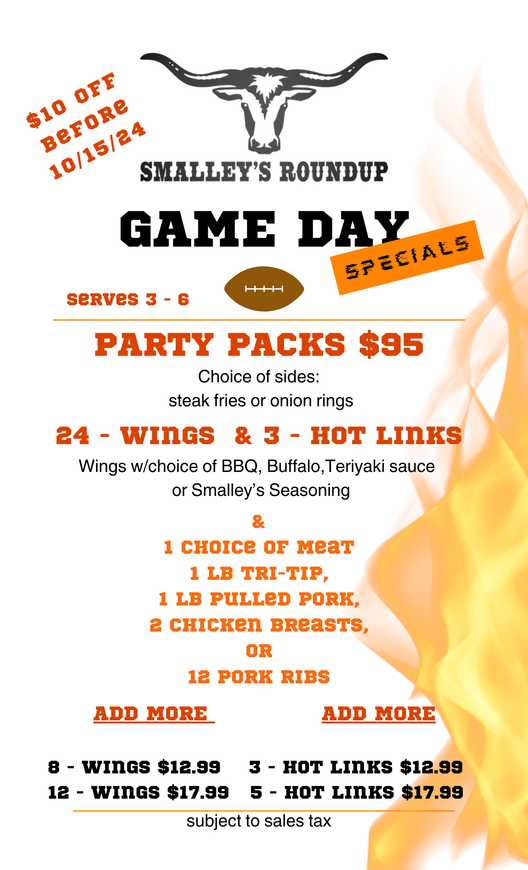 Game Day Party Packs