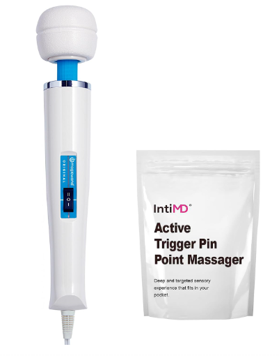 Original Magic Wand by Vibratex with IntiMD Trigger Pin Point Attachment