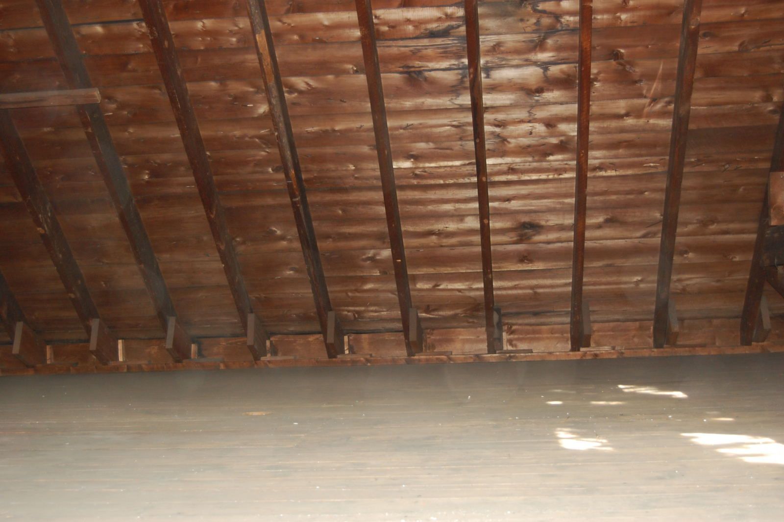 Attic after cleaning the junk