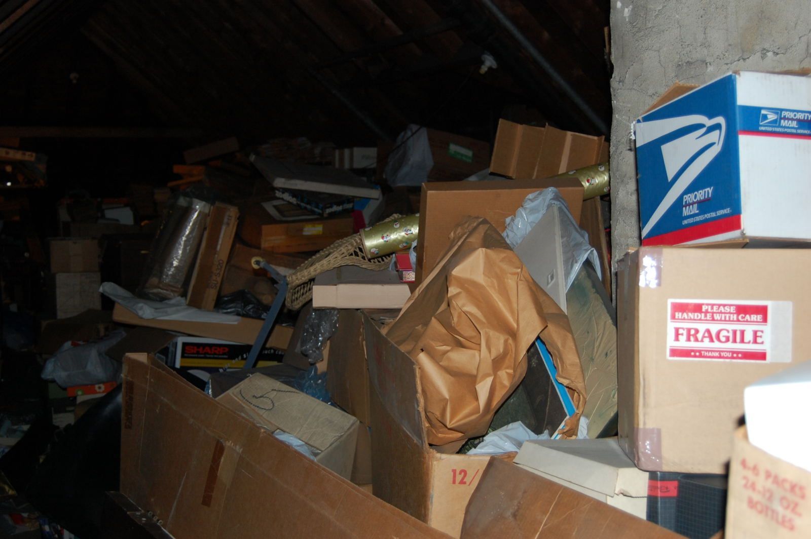 Junks collected in the attic