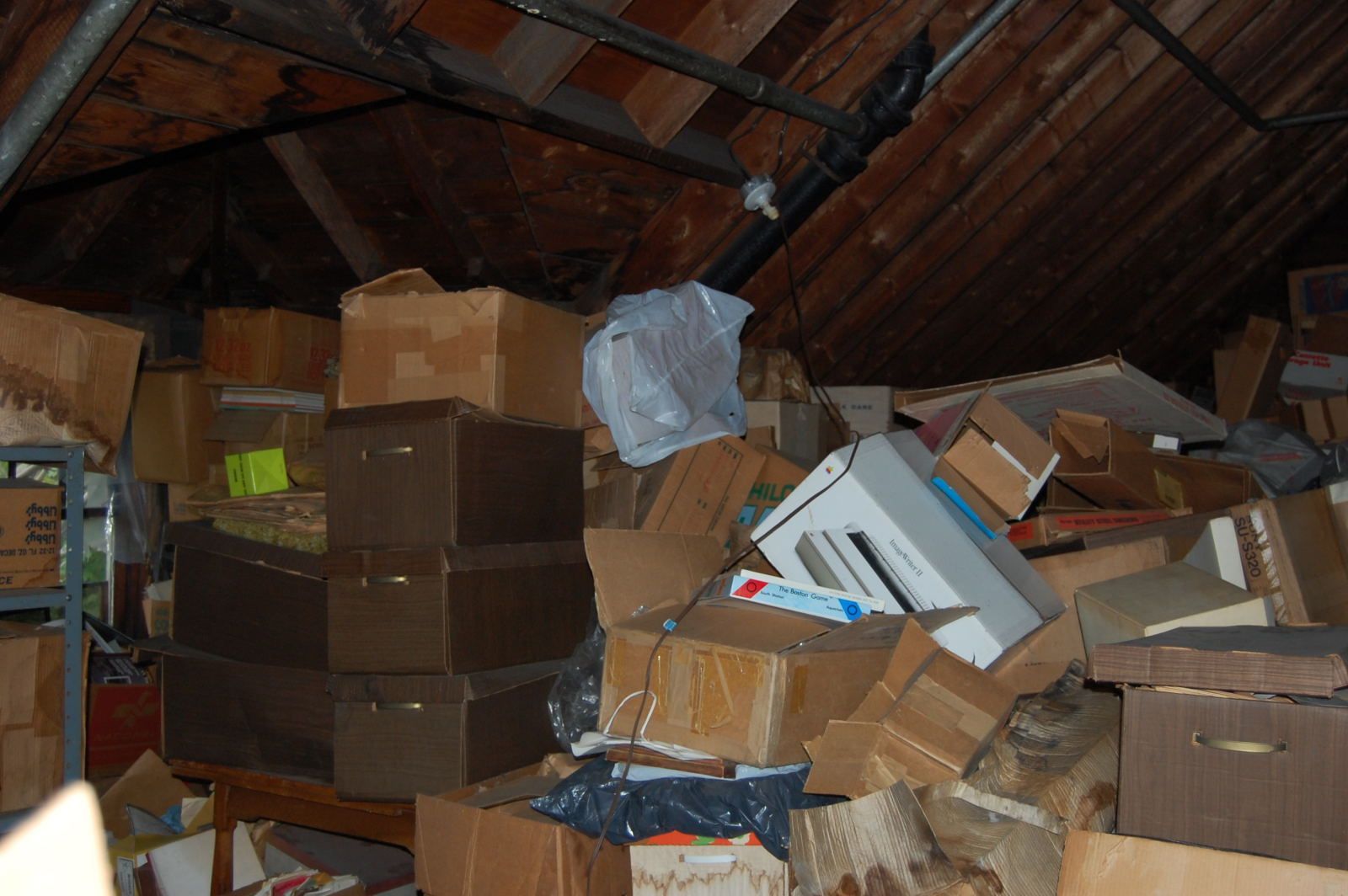 Junks collected in the attic