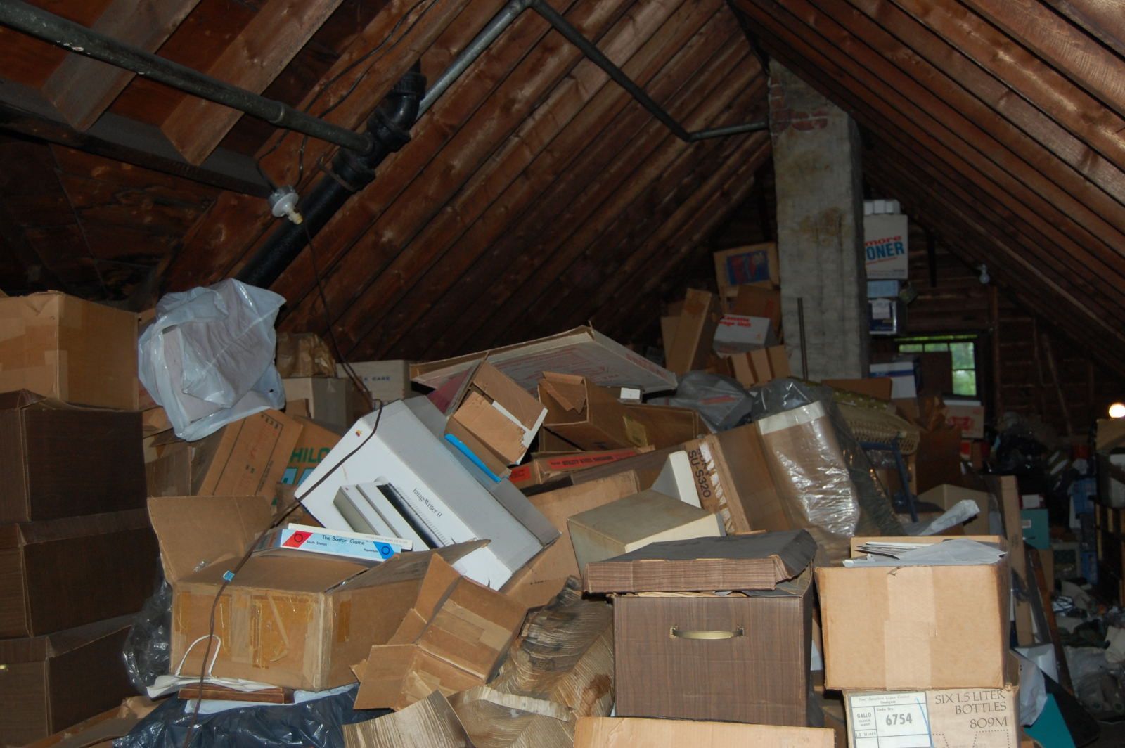 Junks collected in the attic