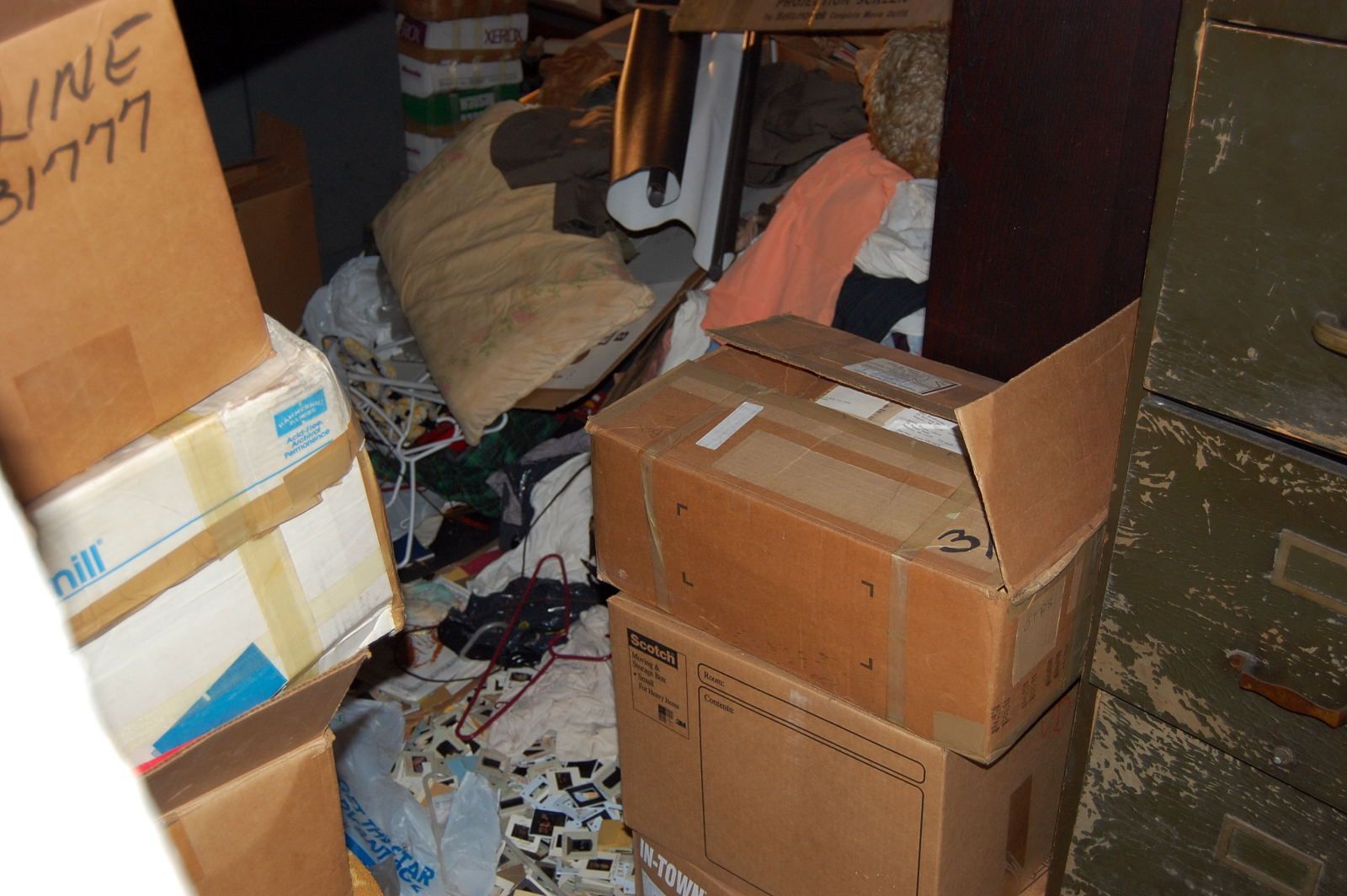 Junks collected at the basement