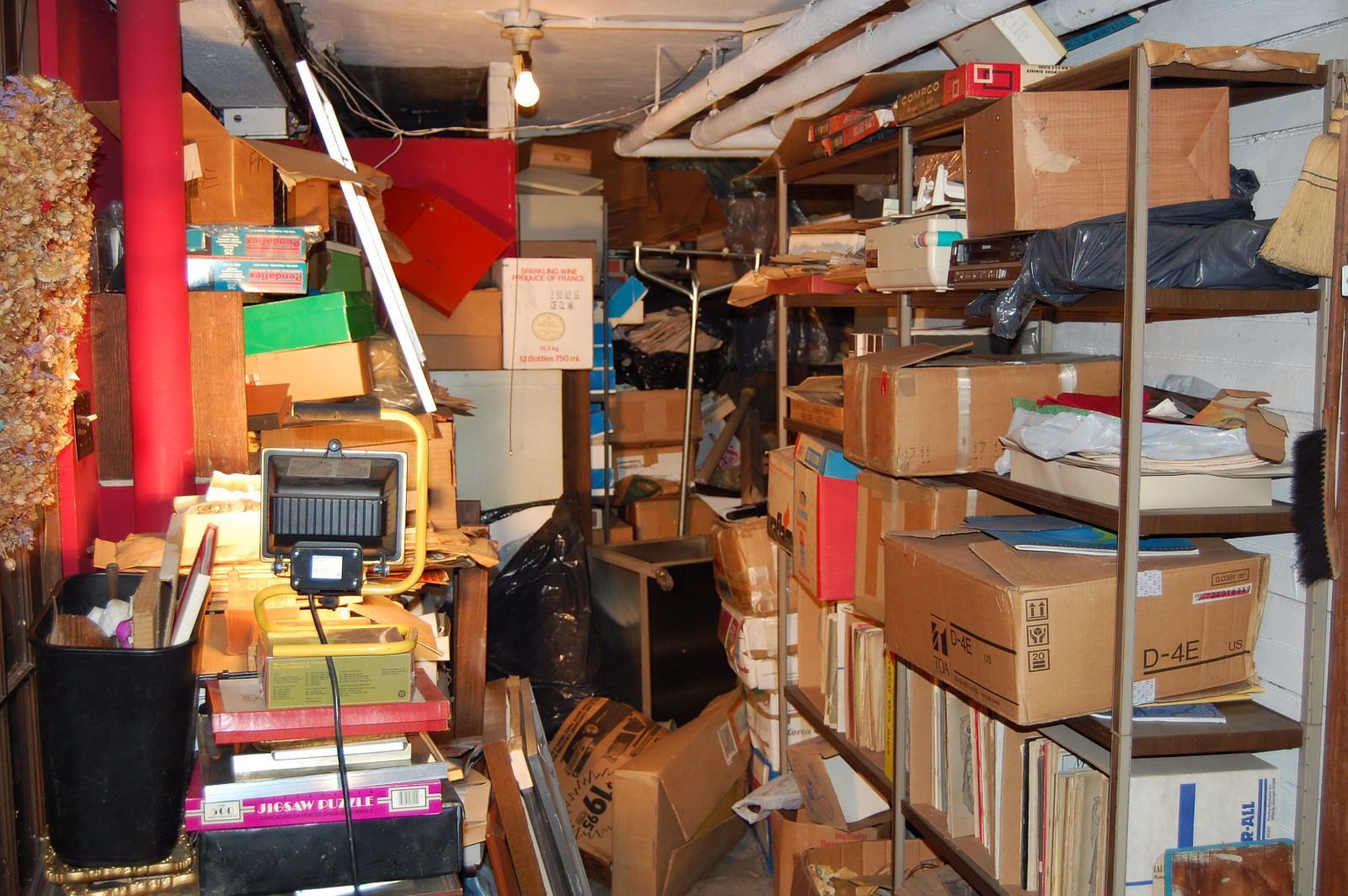 Junks collected at the basement