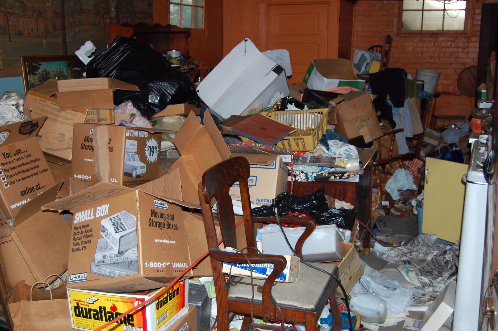 Junks collected at the basement