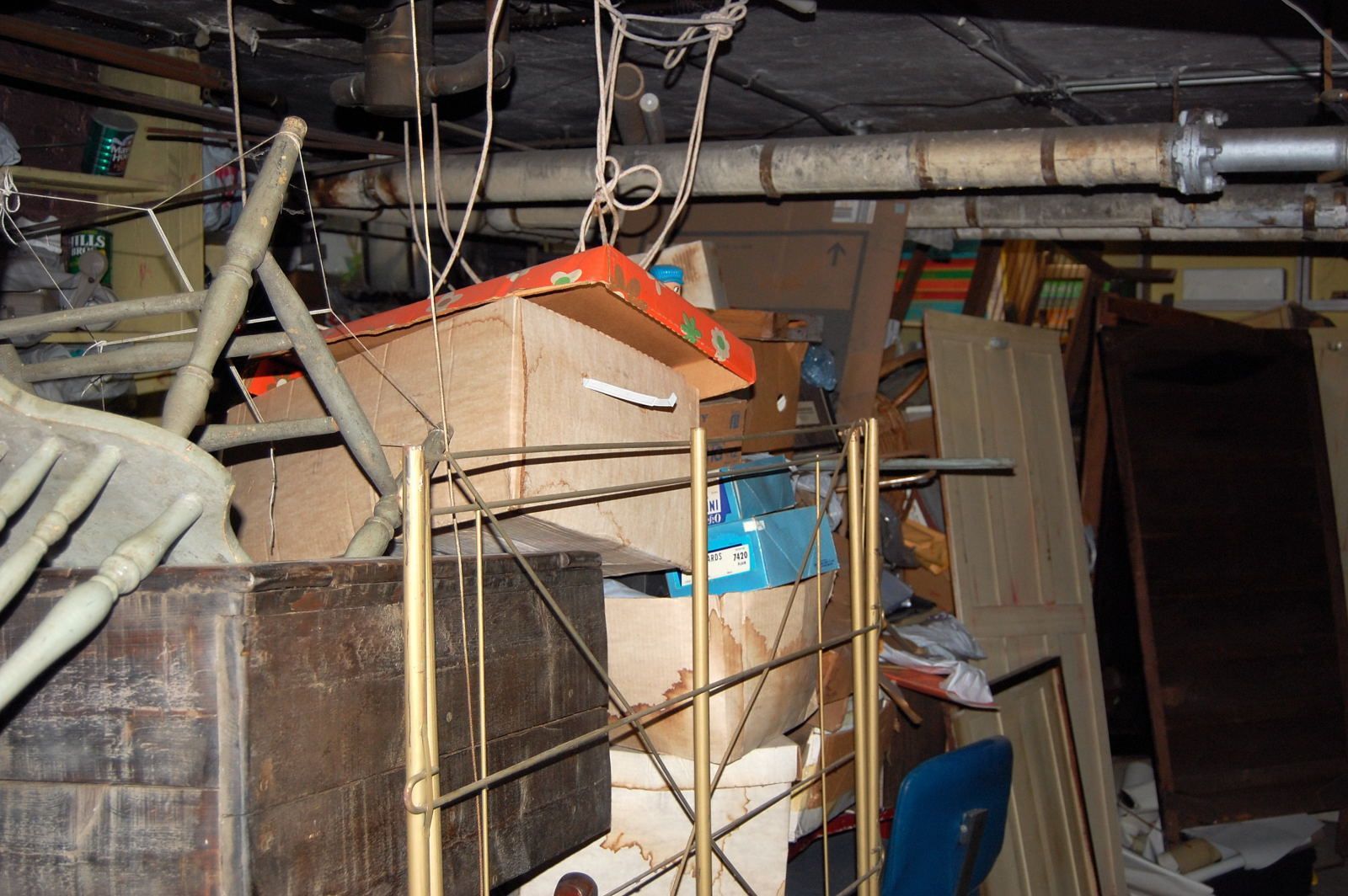 Junks collected at the basement
