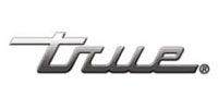 A close up of a true logo on a white background.