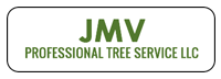 Logo for JMV Professional Tree Service LLC in green letters inside a white rounded rectangle with a black border.