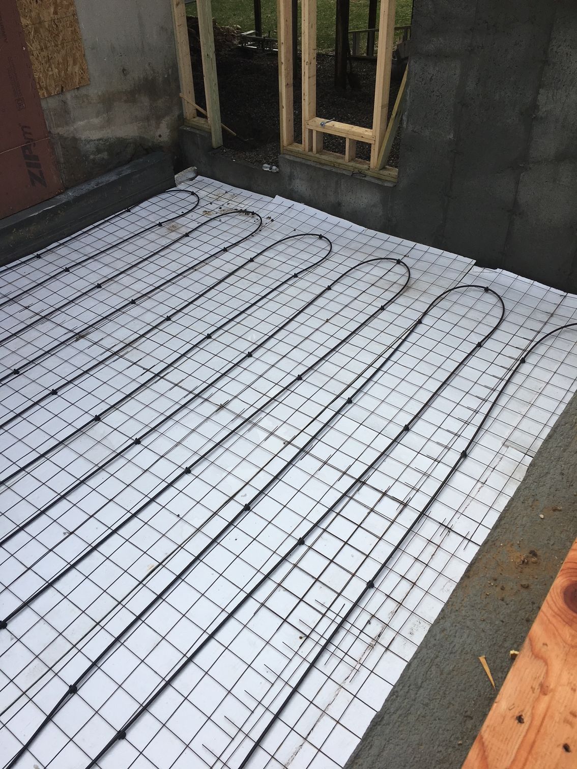 Heating wires on the board