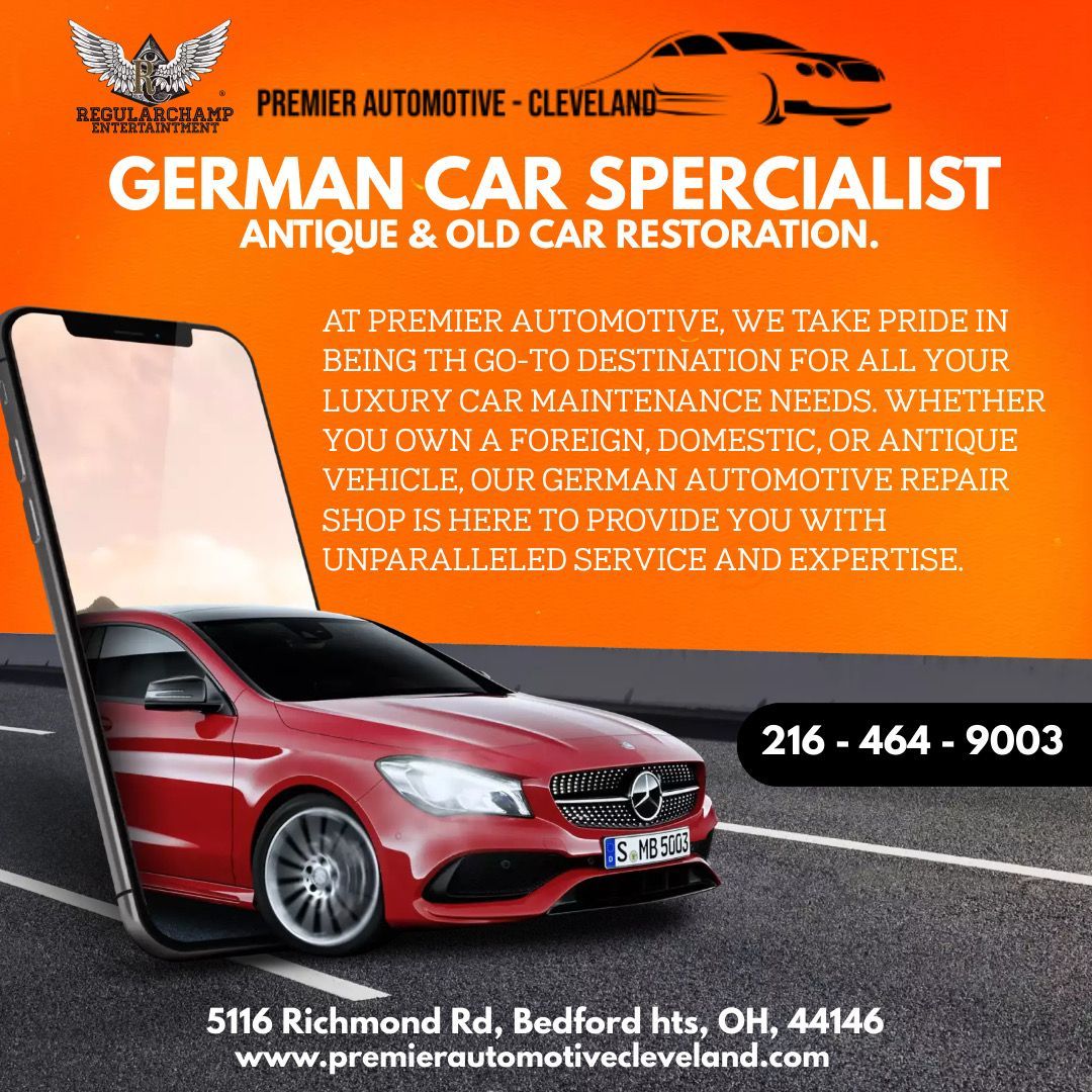 an advertisement for German car specialist