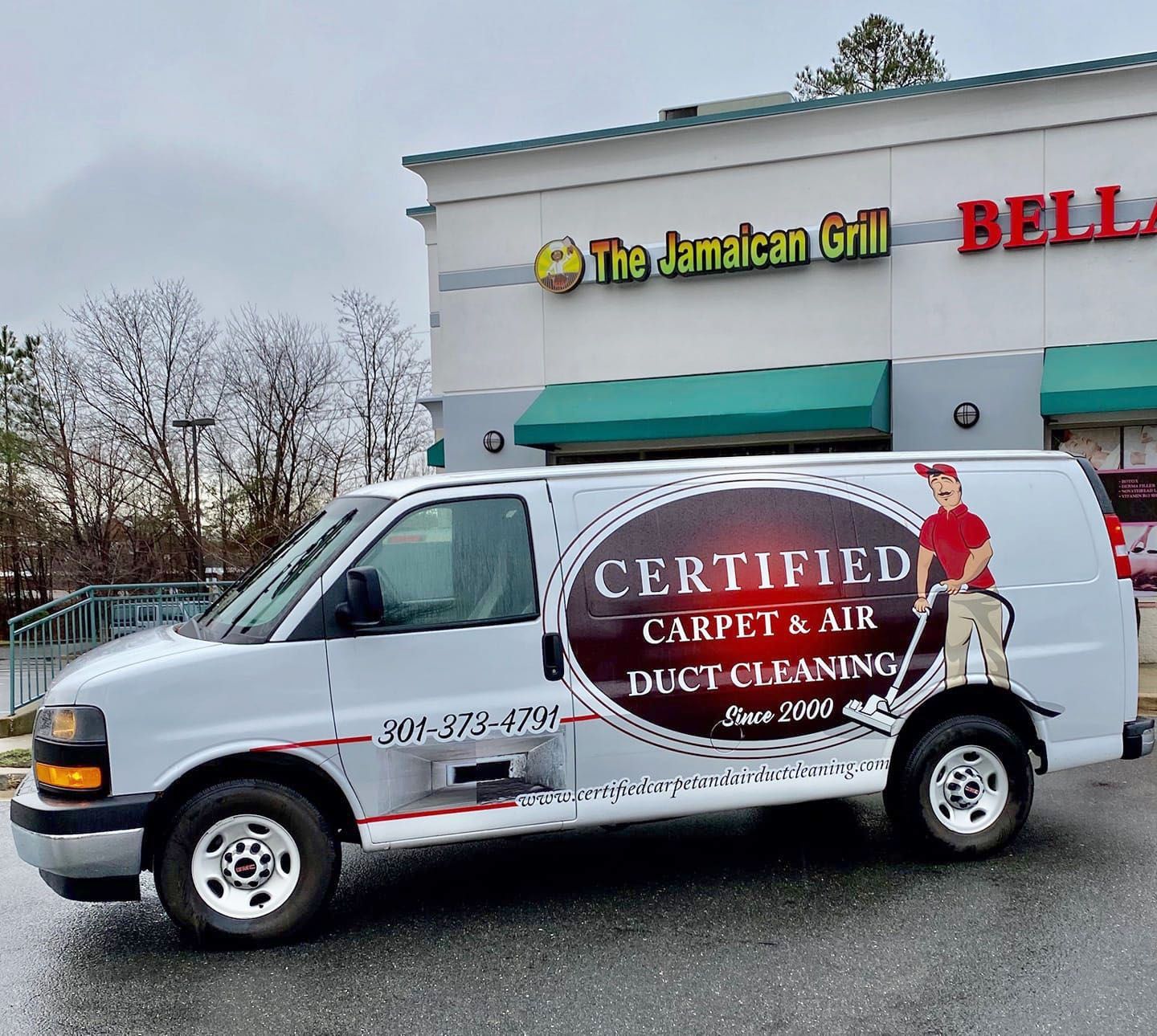 Certified Carpet And Air Duct Cleaning van